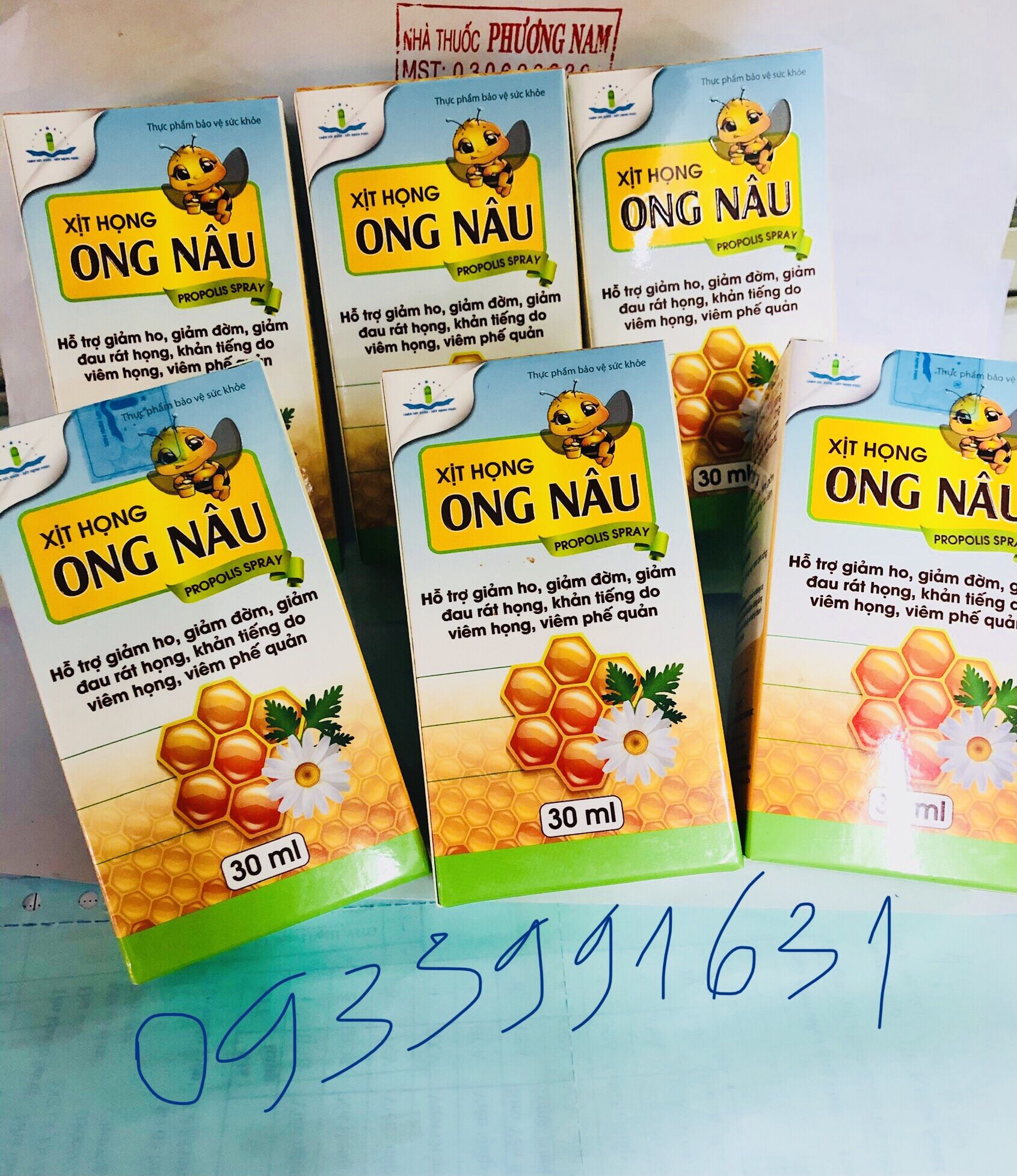 Xịt họng ong nâu-chai 30ml