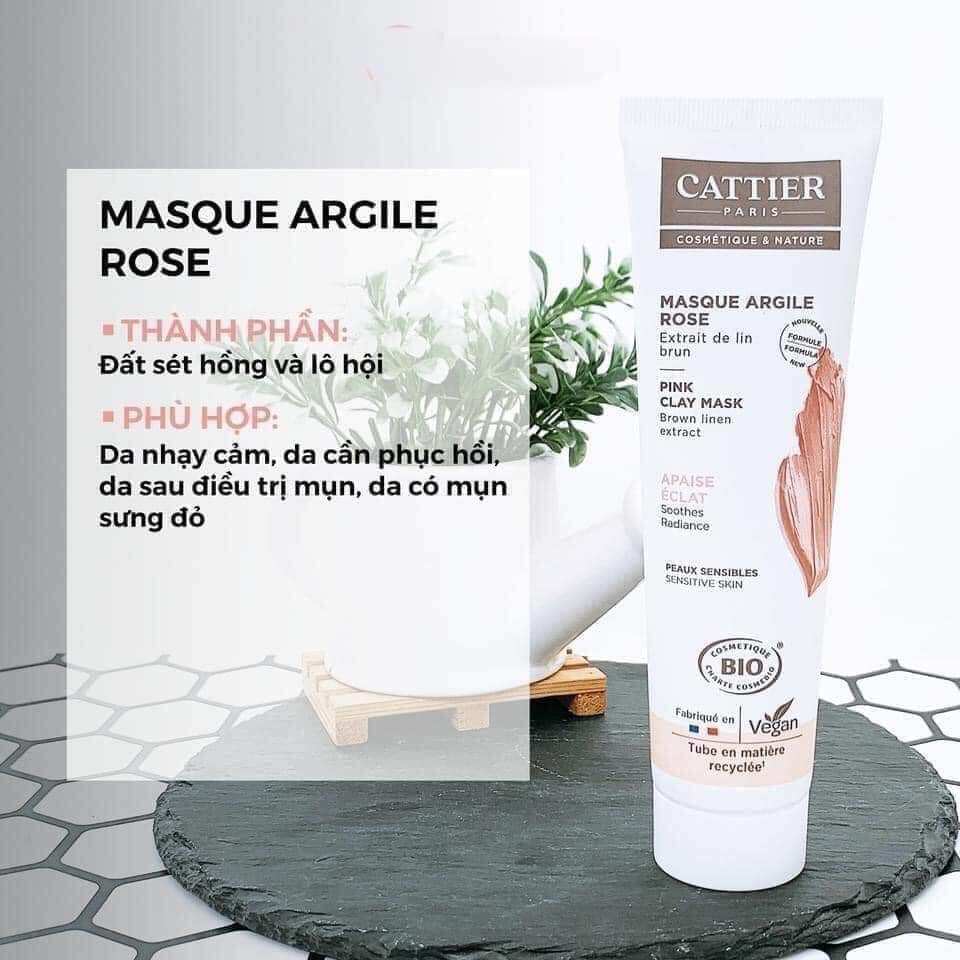 Mặt nạ đất sét Cattier đen, xanh, hồng, tím 100ml