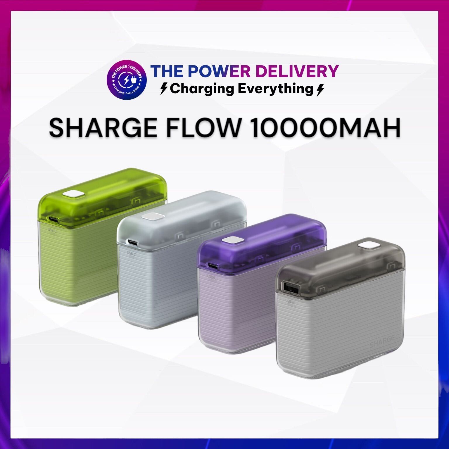 Pin sạc dự phòng Sharge Flow của Shargeek 10000mAh với USB-C 20W có LED