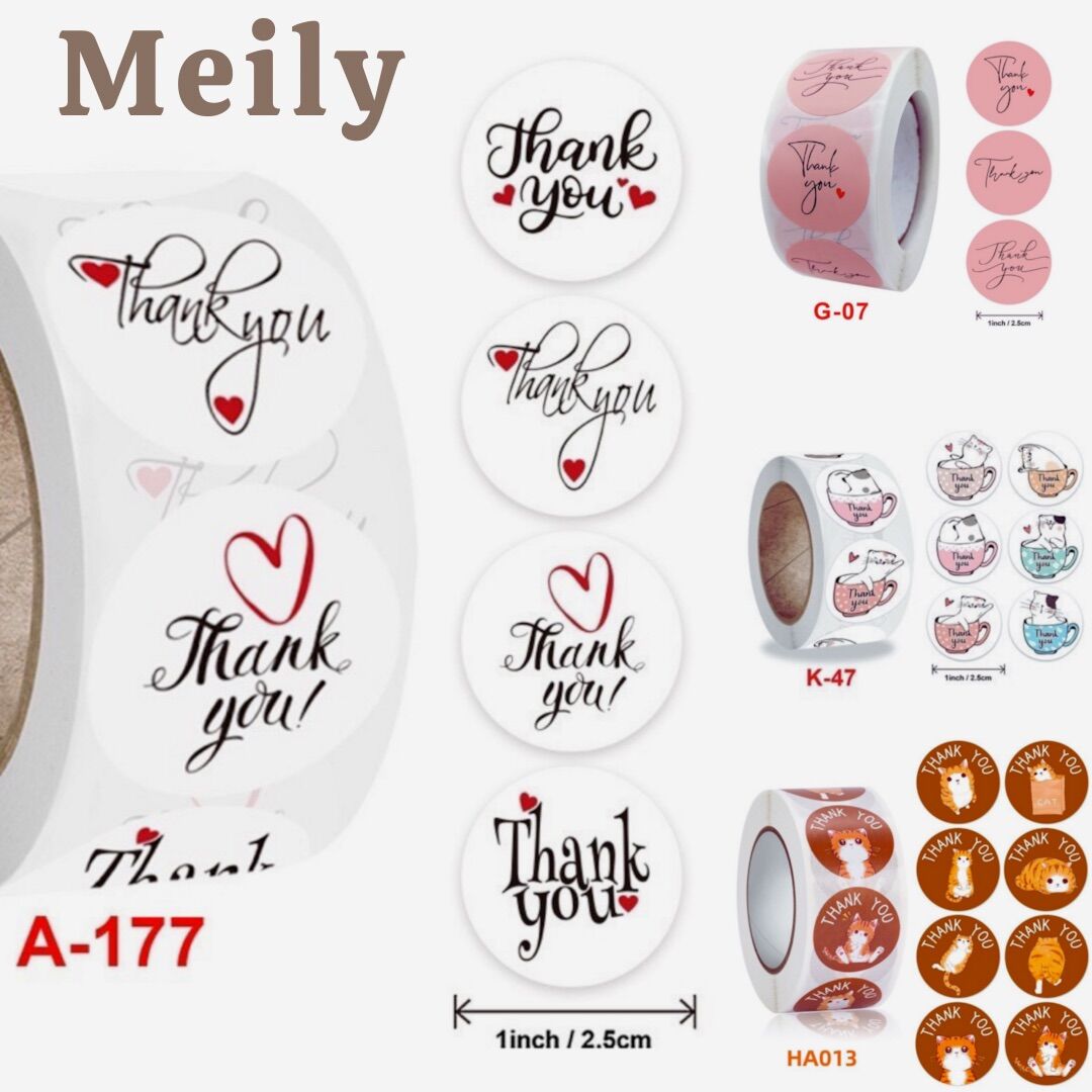 Cuộn 500 tem dán Thank You Meily Store
