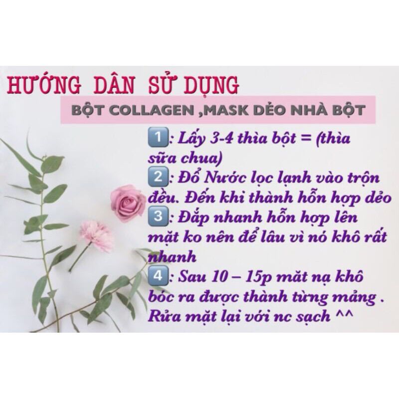 (BỘTHOUSE) MASK DẼO COLLAGEN HOA HỒNG HAND MADE