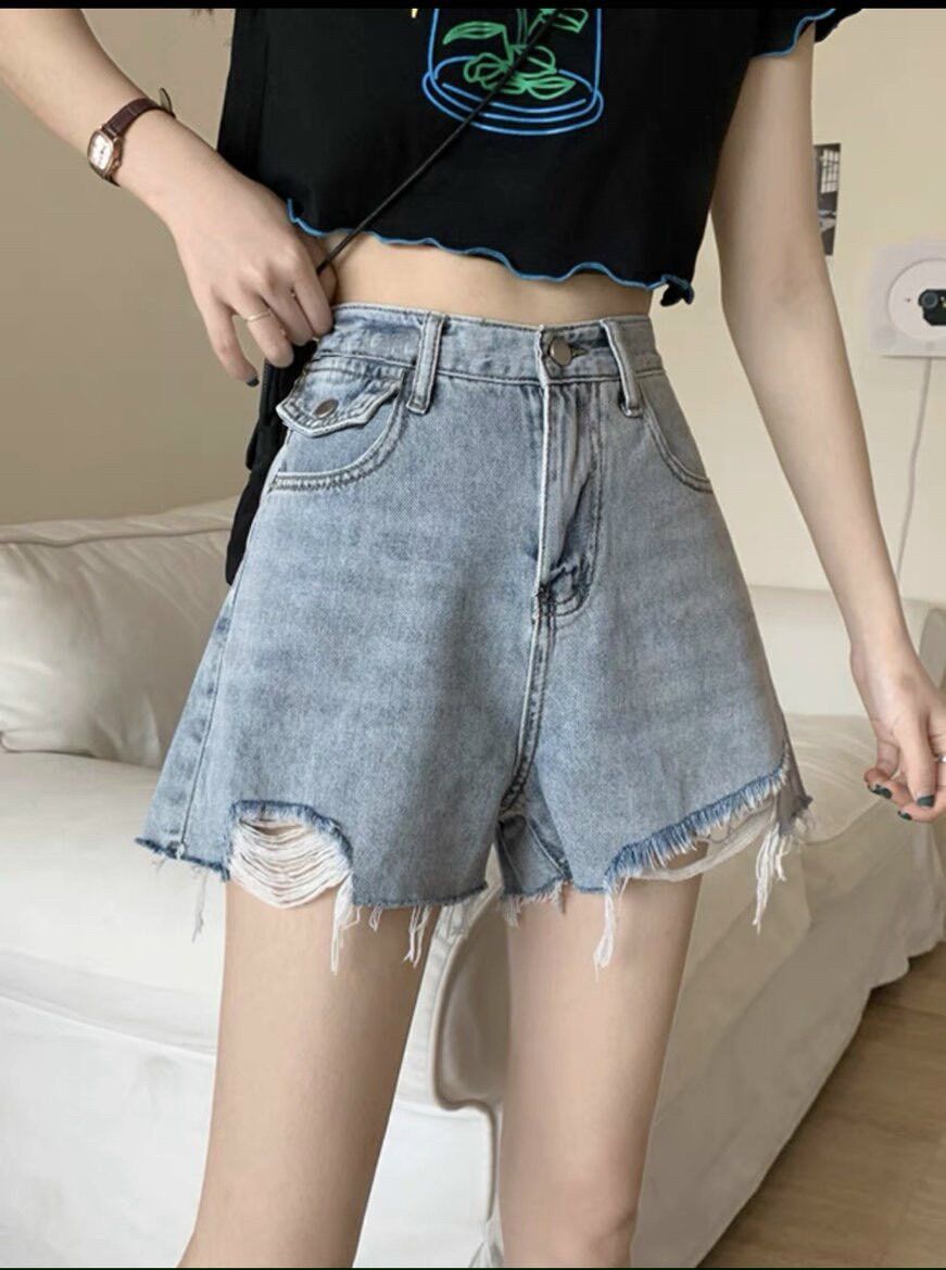 Freeship🚴🏻quần short jeans bigsize nữ vnxk size lớn 30 đến 35 ms 38088