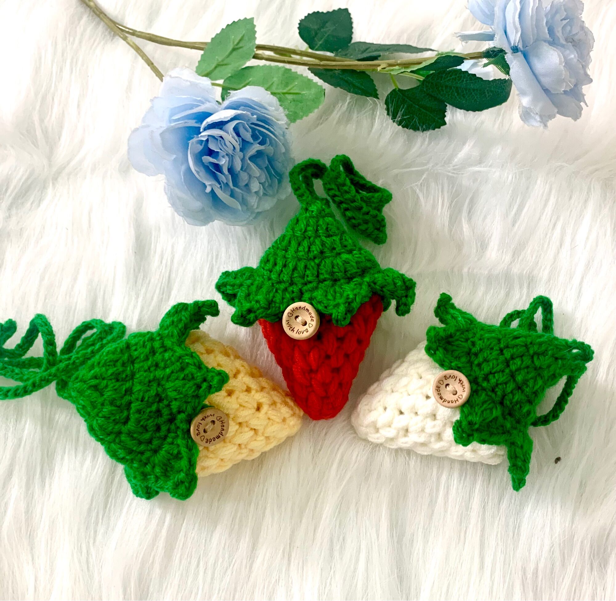 🧶 Túi đựng tỏi cho bé 🧶 Túi đựng tỏi hình quả dâu tránh vía cho bé yêu