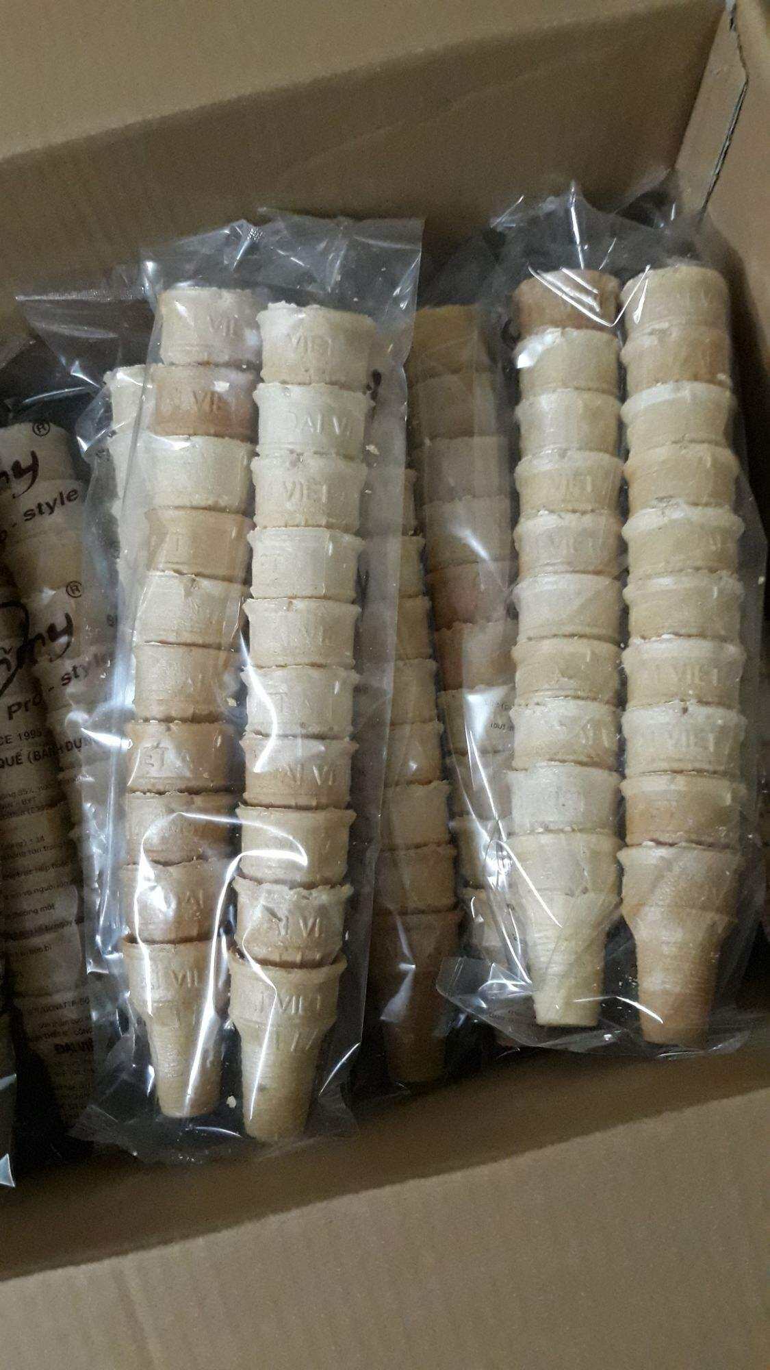 Bịch 20 cái bánh ốc quế đựng kem