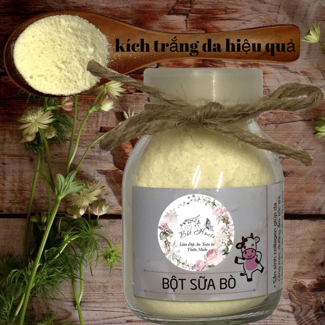 (BỘTHOUSE)50gr BỘT SỮA BÒ KÍCH TRẮNG DA HIỆU QUẢ