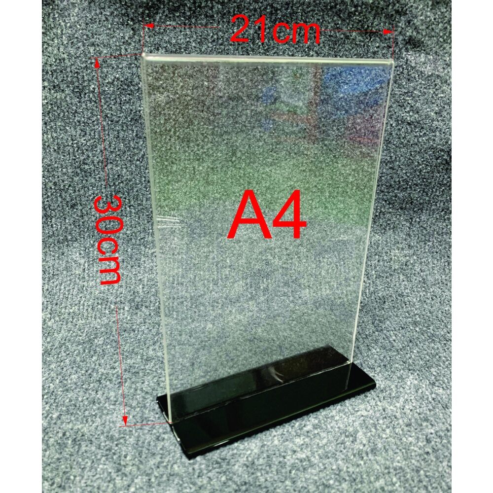 Menu Mica/Kệ Mica A4, A5, A6 Chân Đế Lùa Hiển Thị 2 Mặt