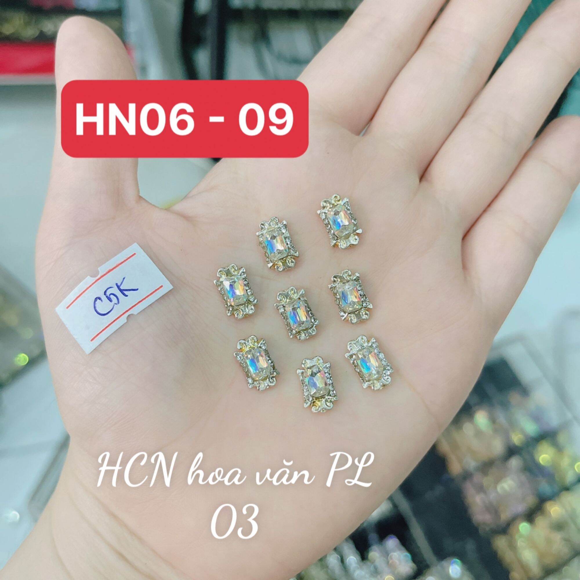 Charm nail đá khối viền mẫu nhỏ giá rẻ - Charm nail đính móng tay