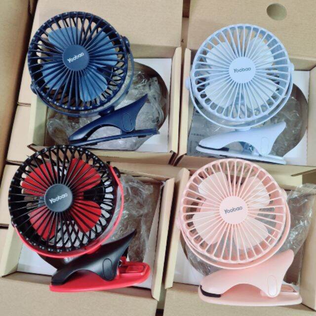 [HCM]Bảo hành 12 tháng - Quạt tích điện mini thời gian 32h chính hãng MASTELA / YOOBAO 6400mAh -phù hợp cầm tay kẹp xe đẩy đ