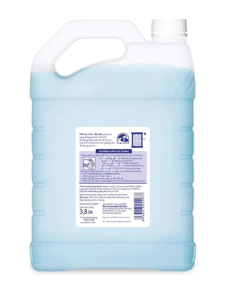 Nước lau kính gift (sắc biển) can 3,8kg  SIÊU TIẾT KIỆM