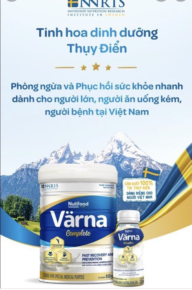 Sữa bột NUTIFOOD VARNA COMPLETE 850gram