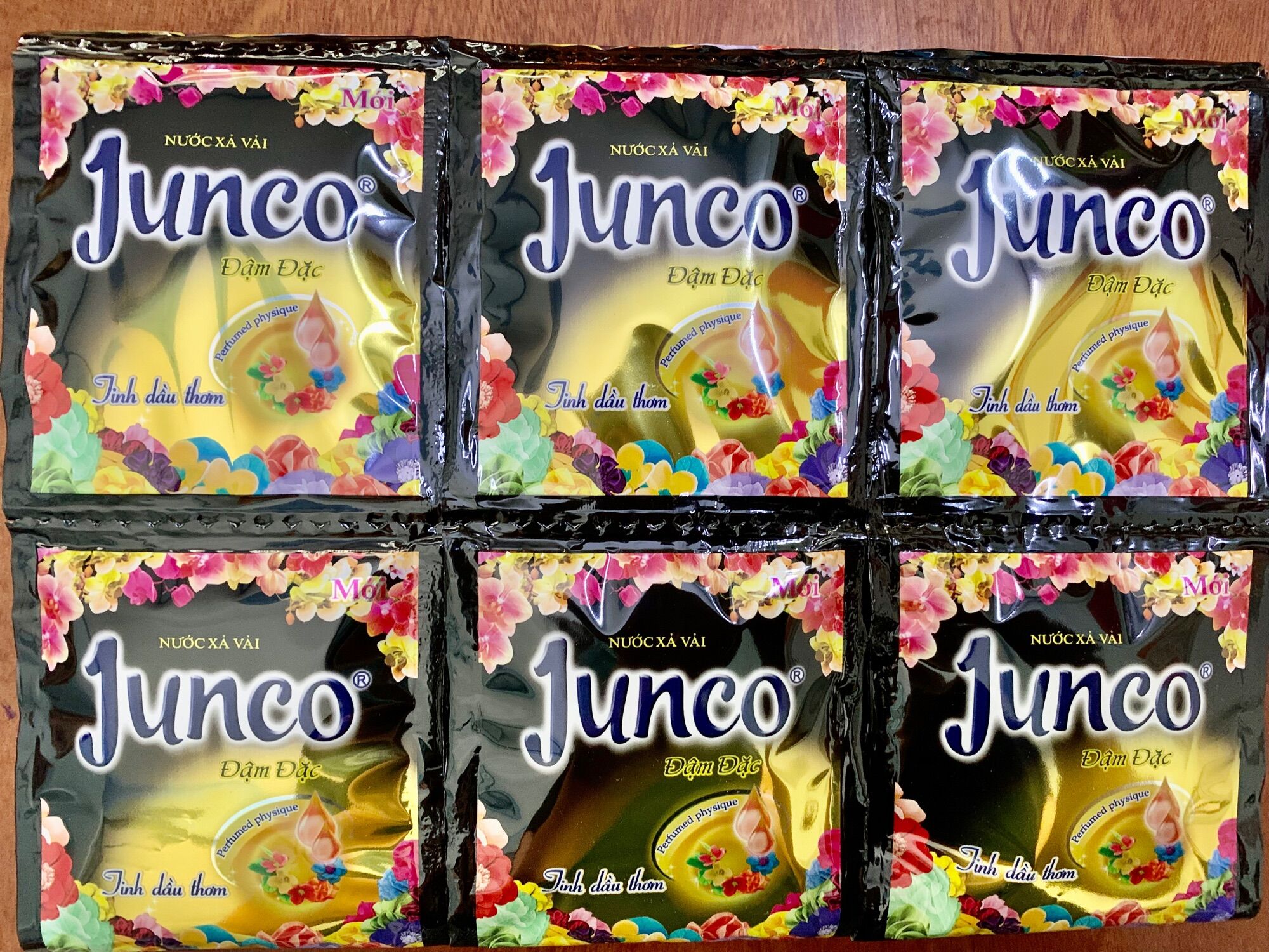  Nước xả vải Junco tinh dầu thơm đậm đặc combo 30 gói 