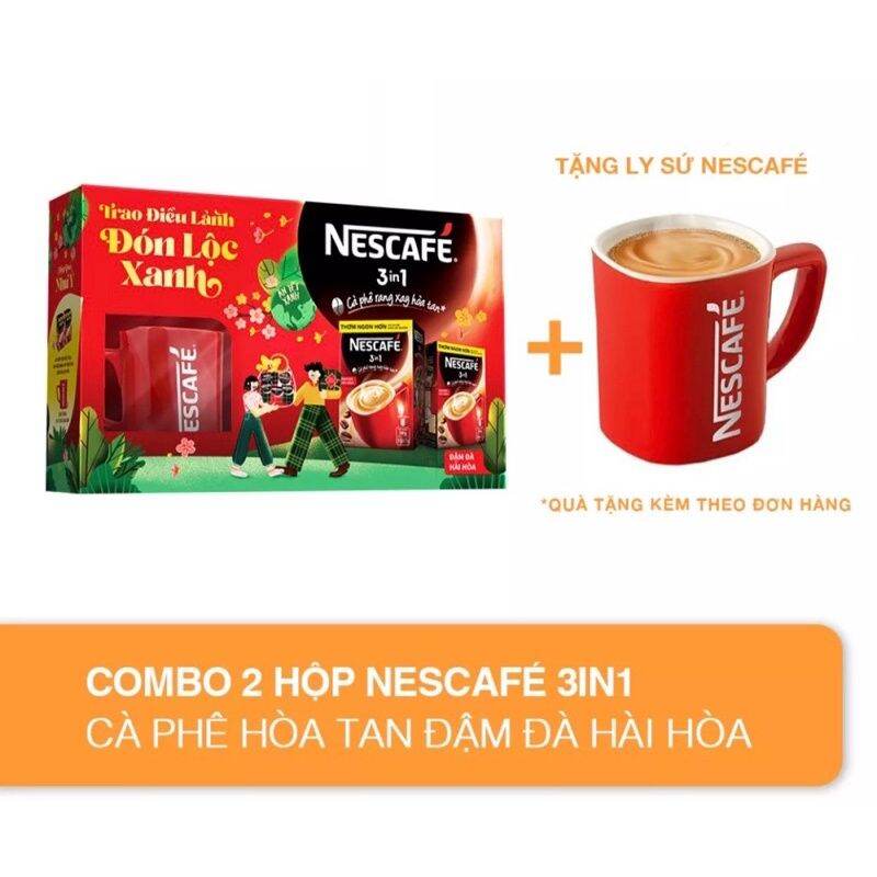 Phiên bản đặc biệt Nescafe cà phê sữa 2 hộp tặng kèm 1 li sứ cao cấp