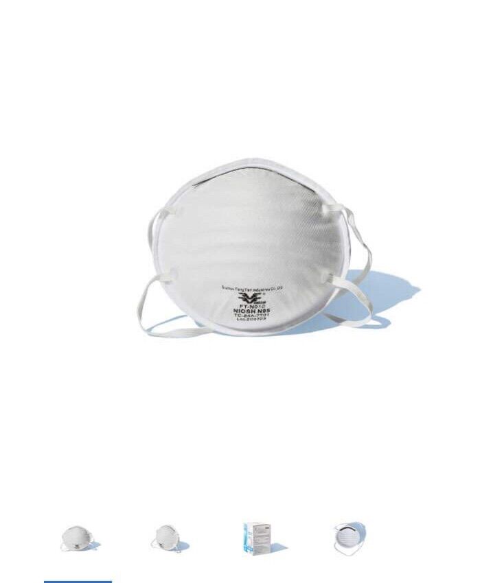 Khẩu trang n95 niosh ft-n010 niosh-approved n95 respirator face mask.