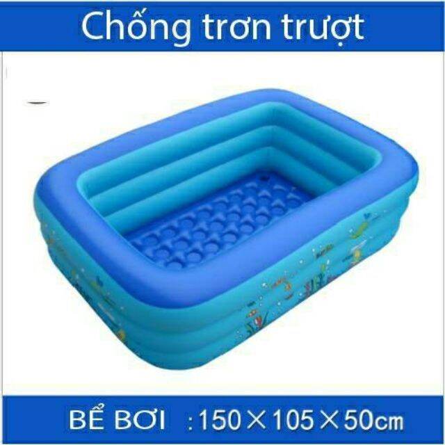 Bể bơi cho bé 2 tầng kích thước 1M2 Loại dày