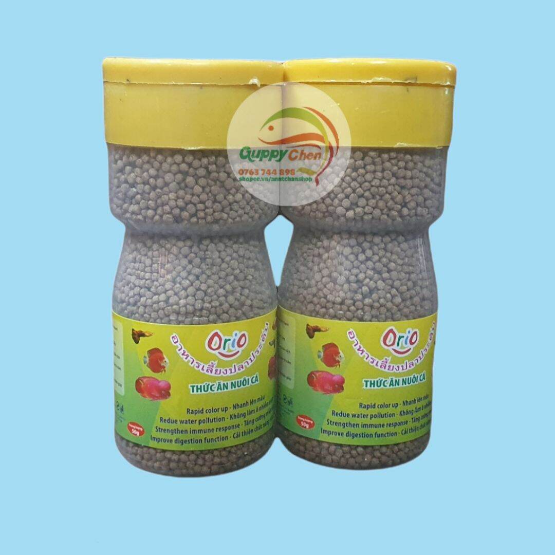 CÁM THÁI ORIO CHAI VÀNG 50Gr CHO GUPPY, 3 ĐUÔI, BETTA, CÁ CẢNH