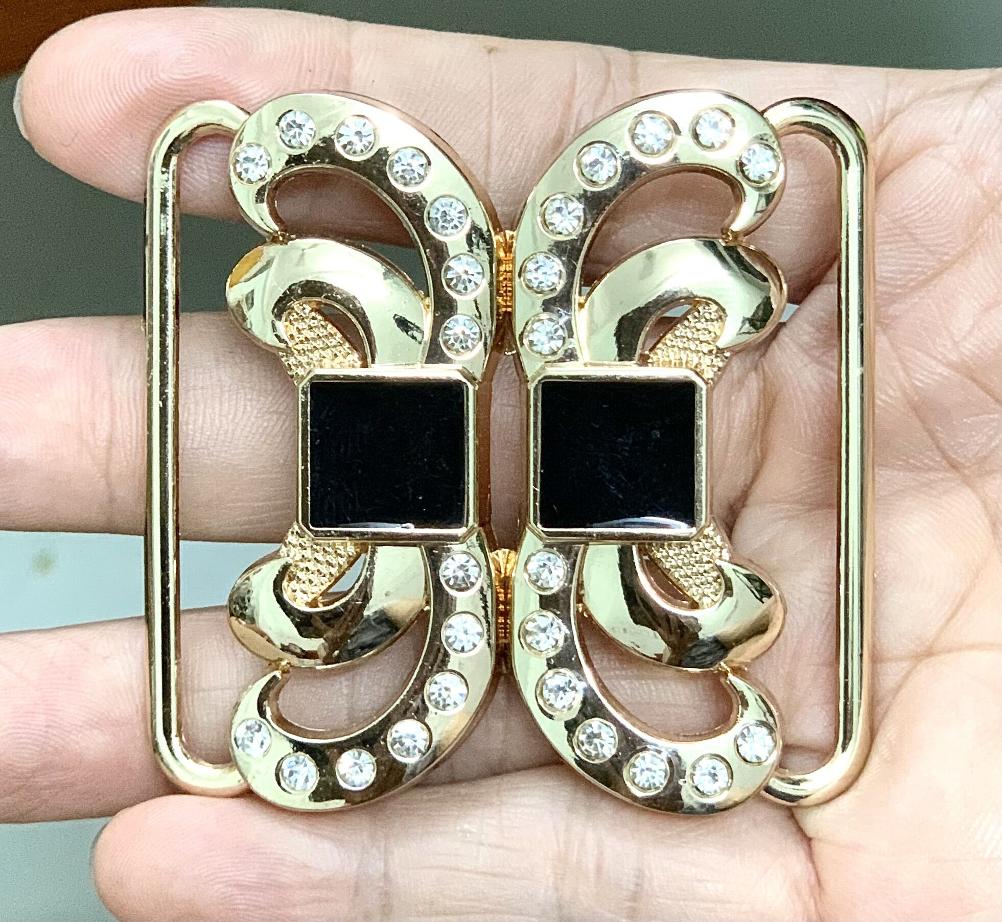 Đầu khóa dây nịch 5cm phối đen