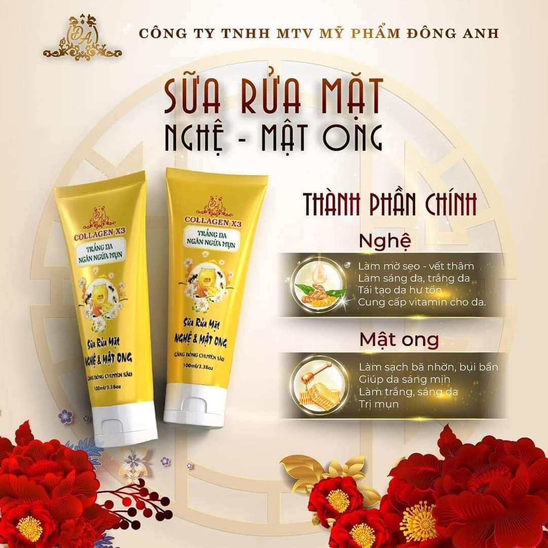 Sữa rửa mặt nghệ mật ong