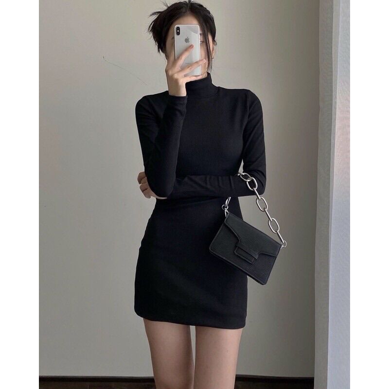 Đầm body cổ lọ ôm xinh đẹp DL1