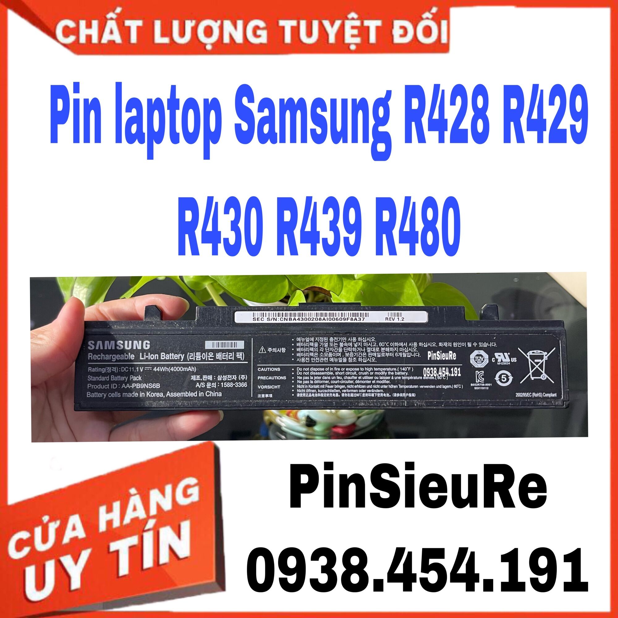 [HCM]Pin laptop Samsung R428 R429 R430 R439 R480