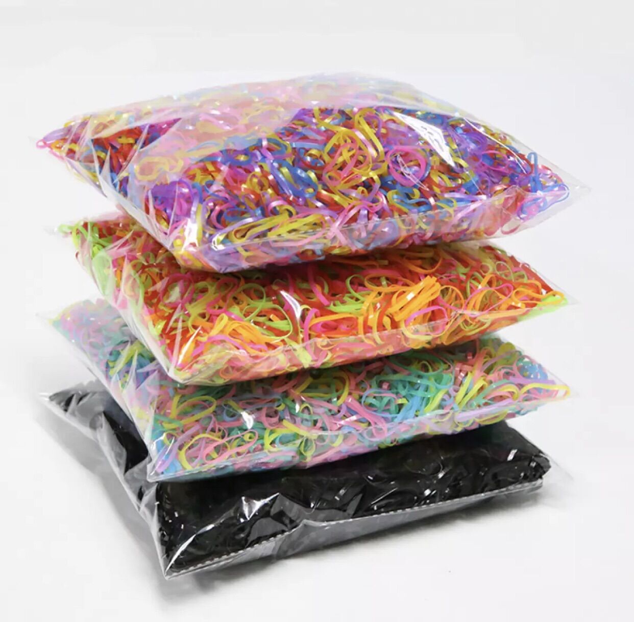 Sỉ _ 500g (Nữa Ký) Thun Cột Tóc Nhiều Màu Co giản Tốt