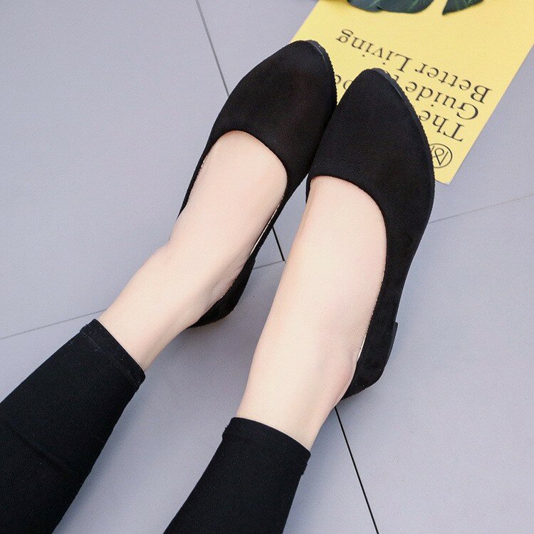 Giày búp bê da lộn mềm êm chân