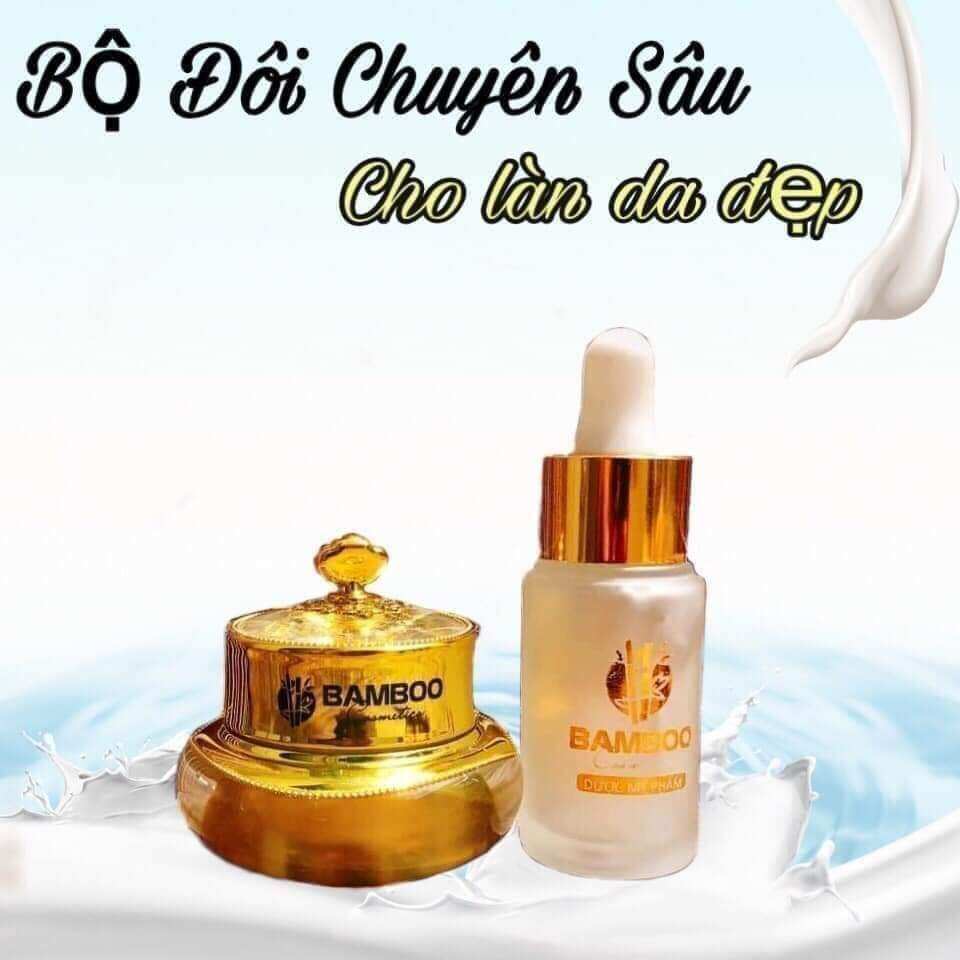 Mẫu 2022 Combo Serum Bamboo và Kem Face Lụa Bamboo kèm quà