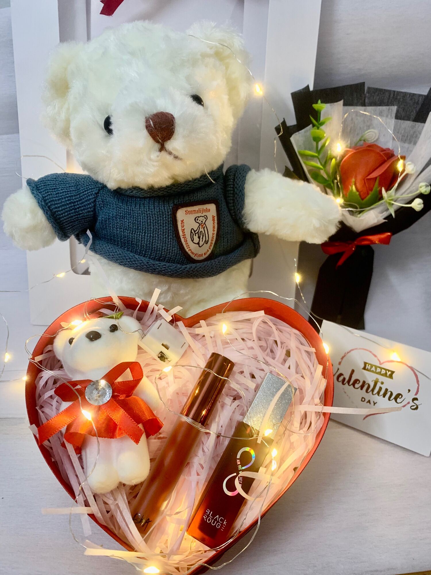 Sét quà tặng gấu và son cho bạn gái mẹ em gái ngày sinh Nhật, 14 2, 8 3
