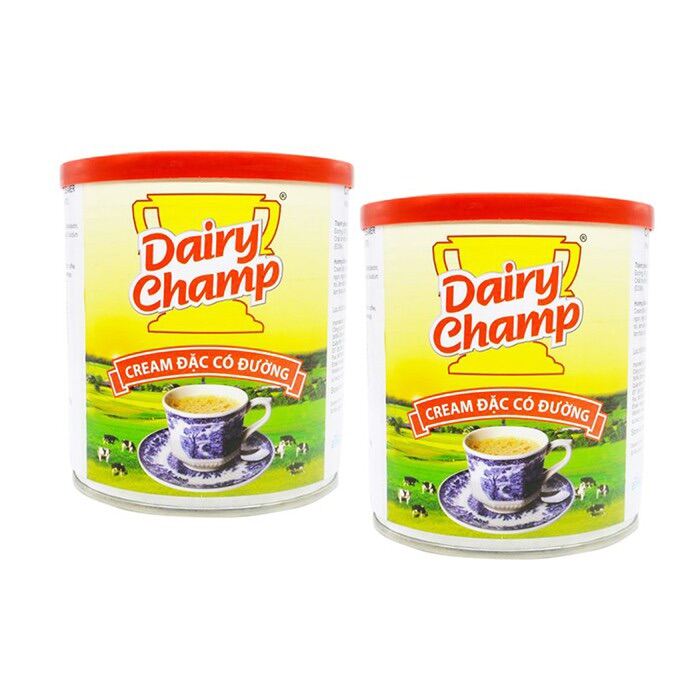 Combo 2 hộp  mỗi hộp 1kg sữa đặc có đường nguyên kem Dairy Champ Malaysia