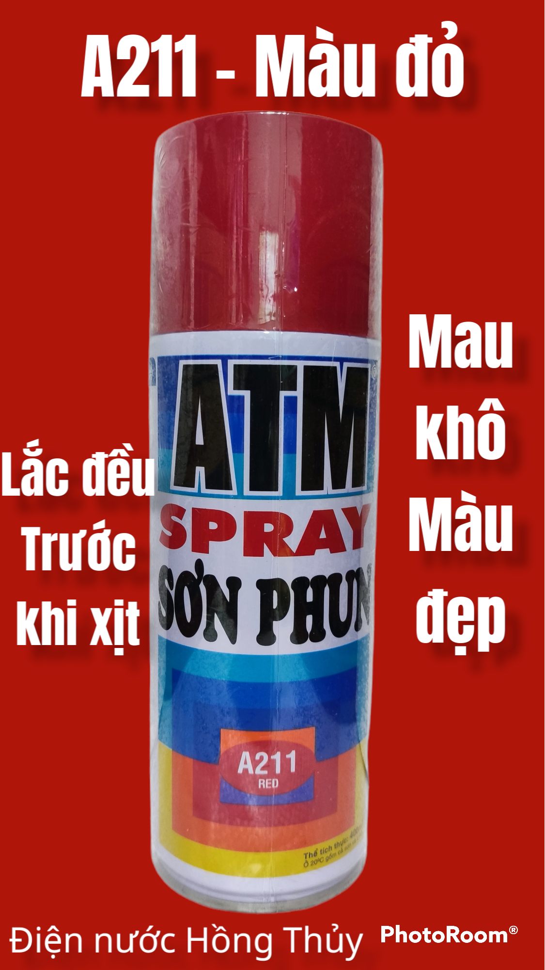 Sơn xịt atm a211 màu đỏ - 400ml