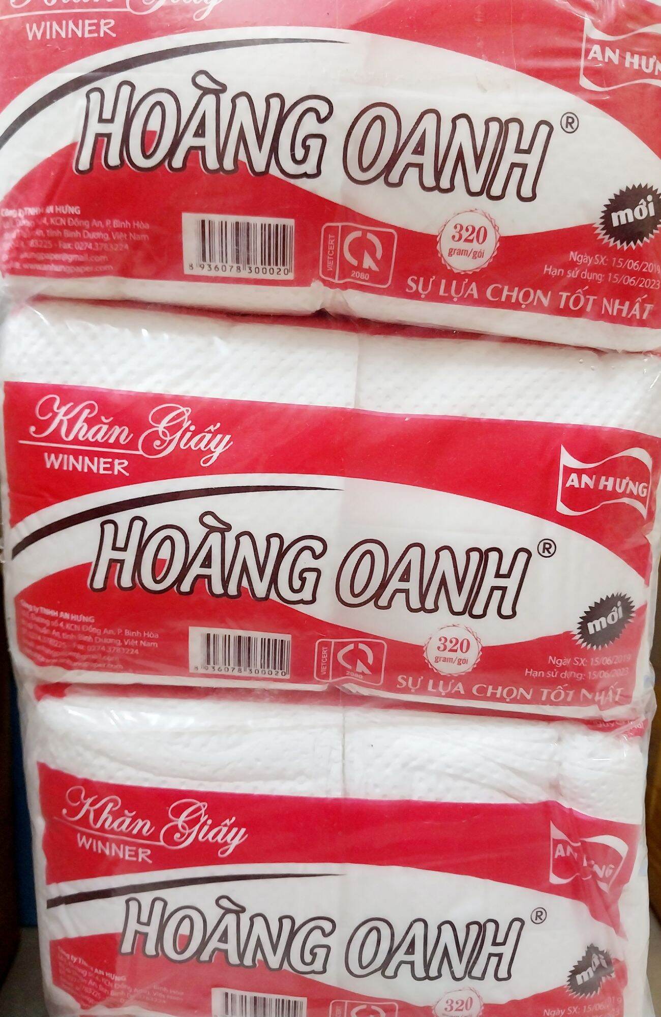 [ COMBO 10 GÓI ] Giấy Ăn Hoàng Oanh/ Hoàng Anh 450 Tờ Đôi.