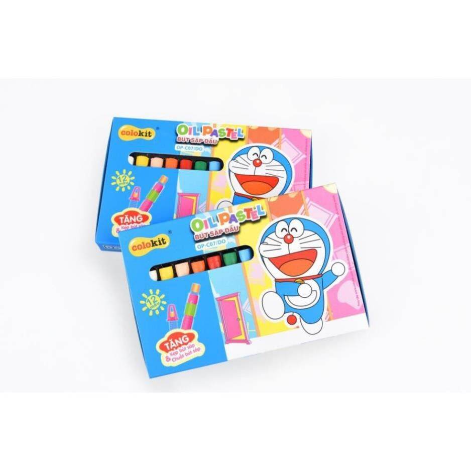 Bút sáp dầu 12/18/24 màu doremon thiên long op c07/c08/c09
