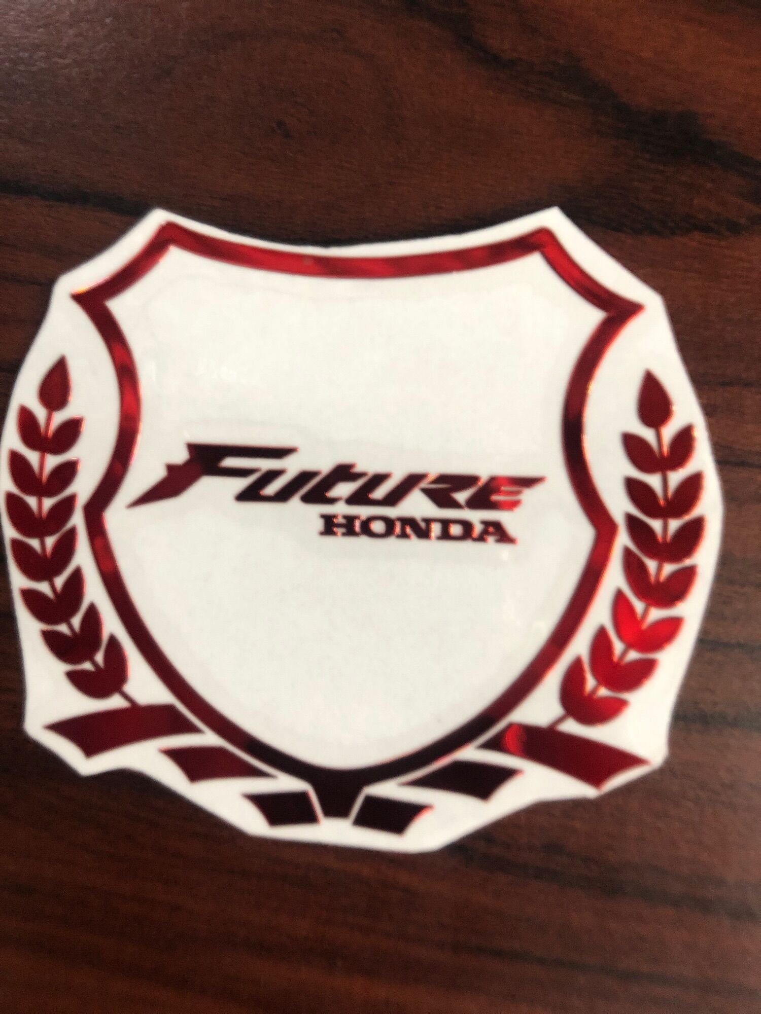 Logo kẽm honda bông lúa future đỏ