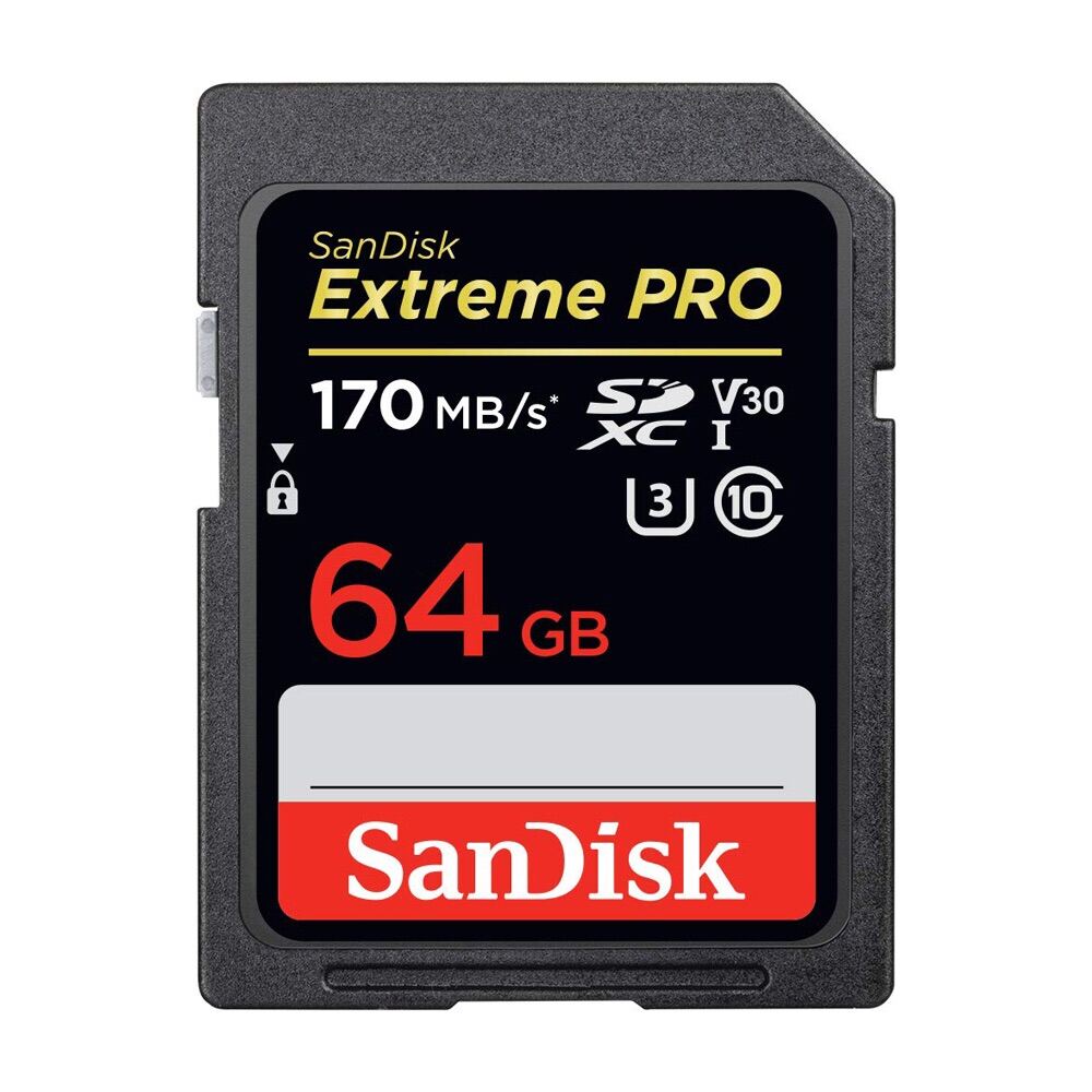 Thẻ nhớ SDXC SanDisk Extreme Pro 64GB 170MB/s HÀNG (TỐC ĐỘ CHUẨN) CHÍNH HÃNG BH 5 NĂM