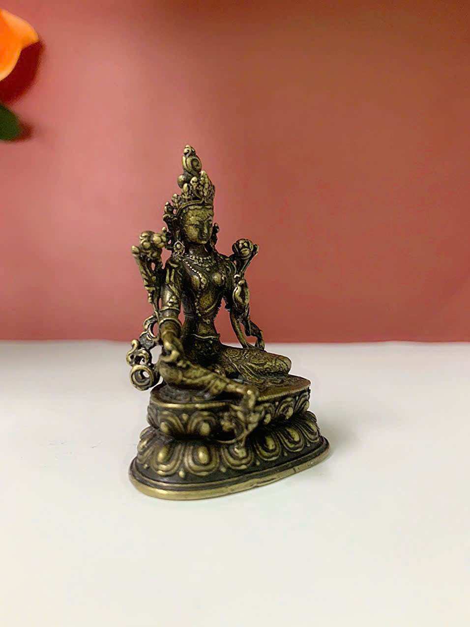 Tượng đồng Đức Tara xanh mật tông
