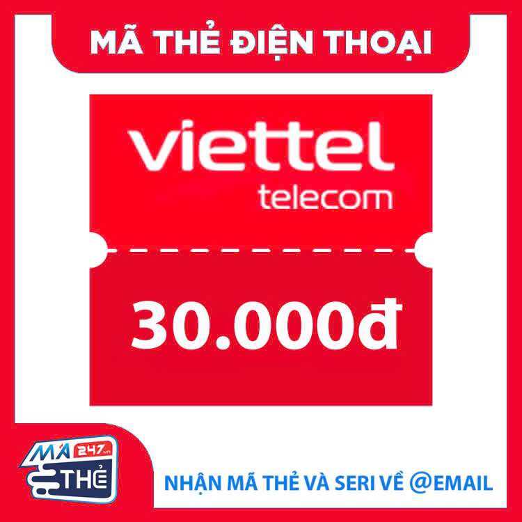  Mã thẻ nạp điện thoại Viettel 30K 