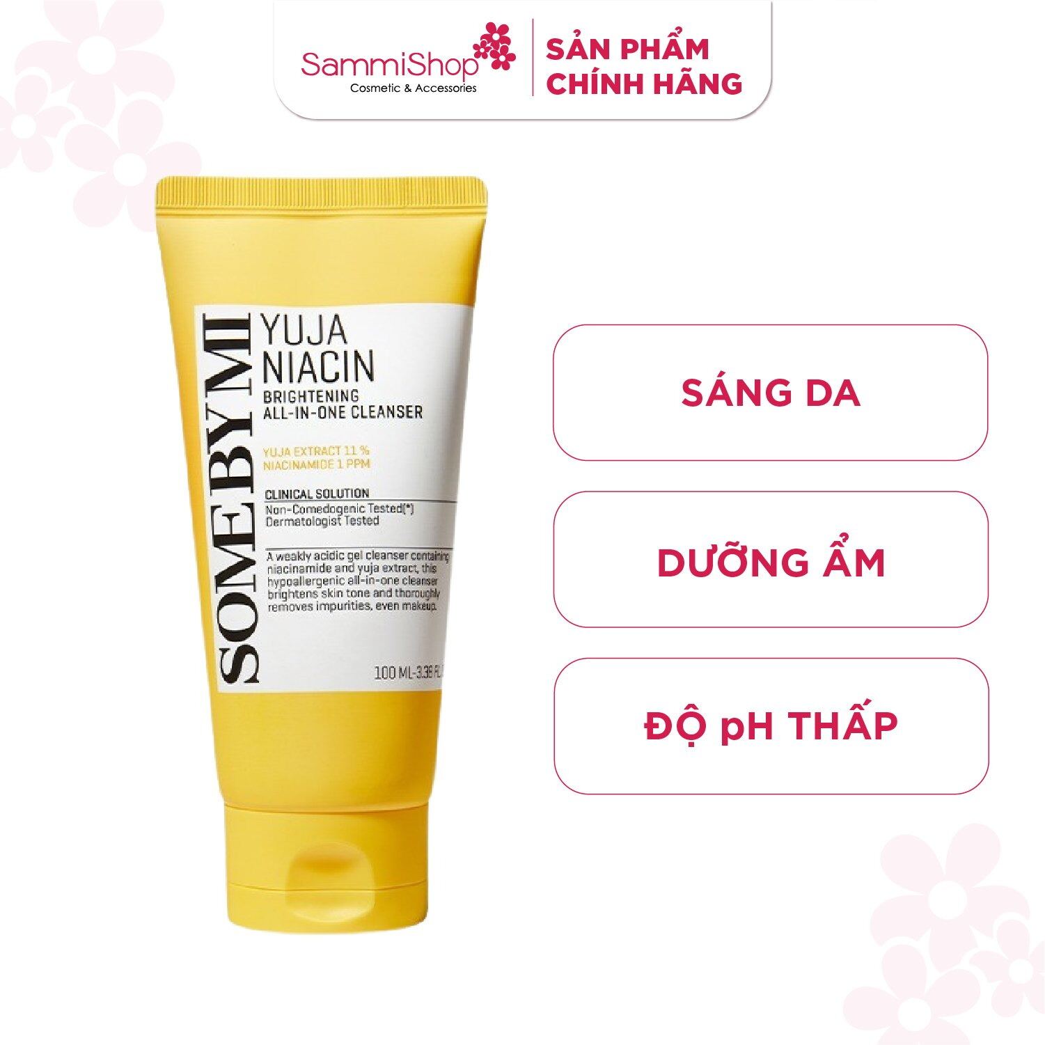   DATE 2.2027  Some By Mi Sữa rửa mặt Yuja Niacin Brightening All-In-One Cleanser 100ml 