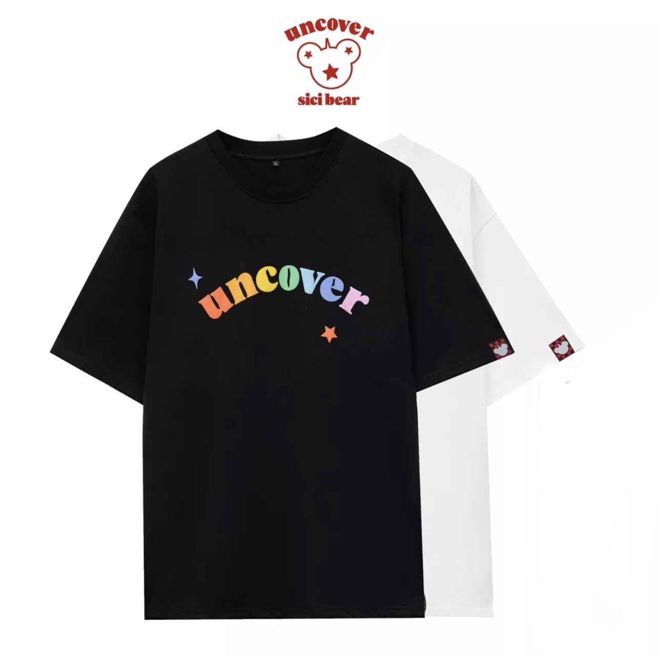 Áo thun uncover basic star tee v3 colorful power sici full tag vải 7 màu unisex nam nữ - amiusha store
