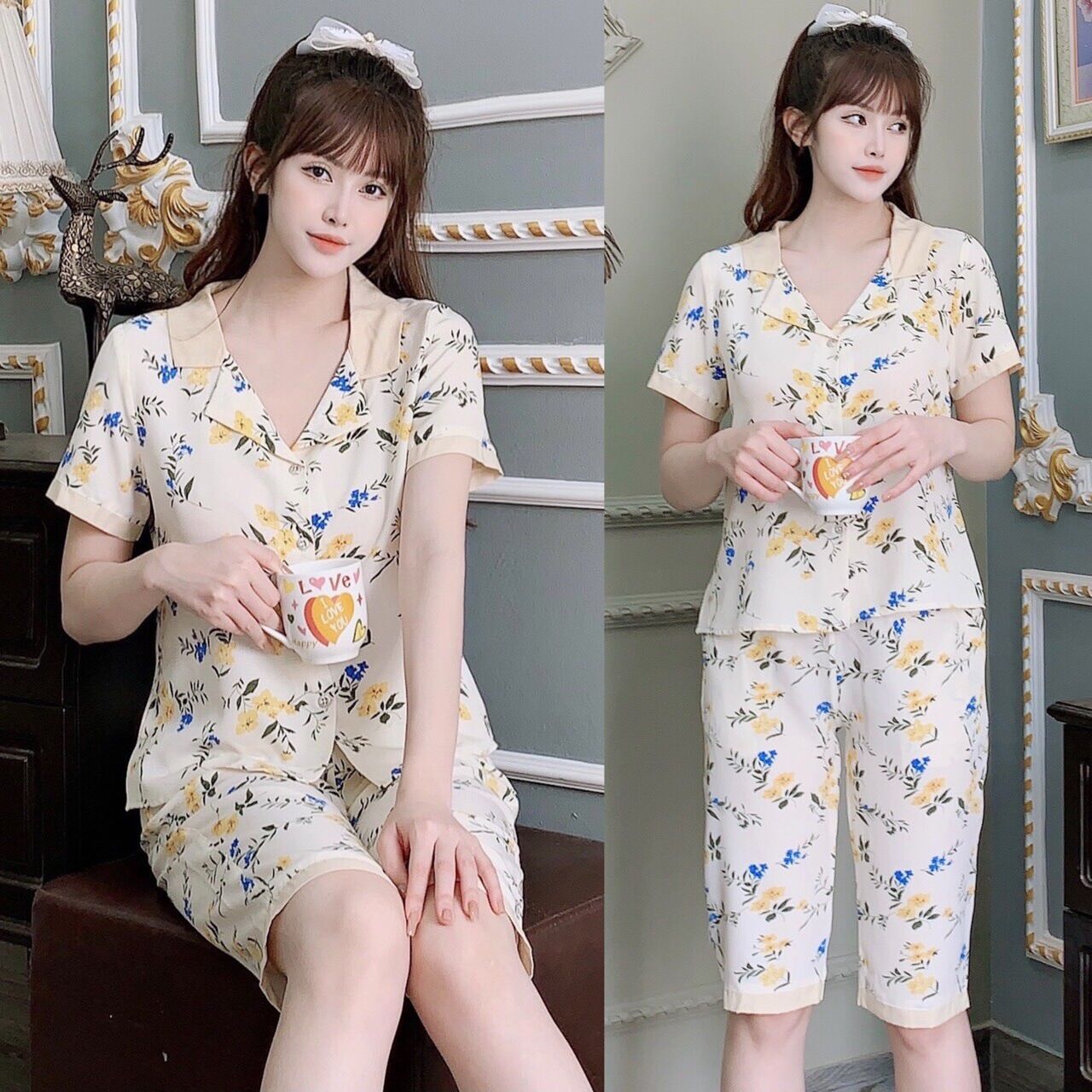 Đồ bộ mặc nhà xinh mẫu lửng