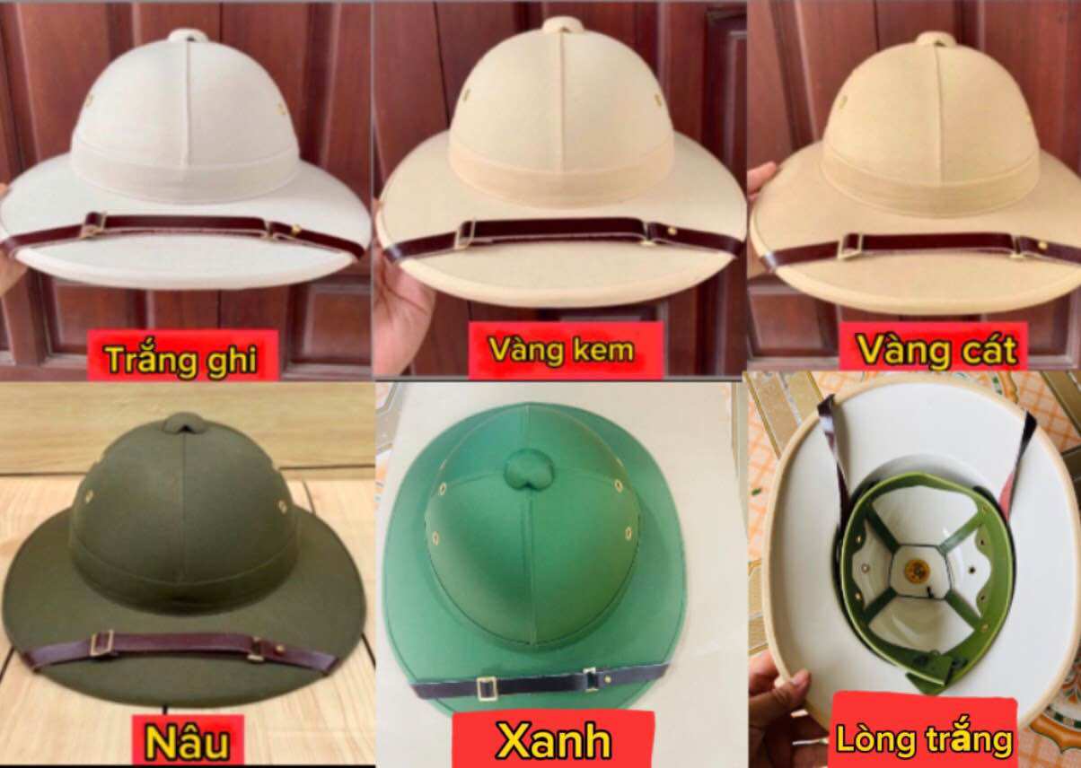 Mũ cối vành rộng. mũ cối bác hồ