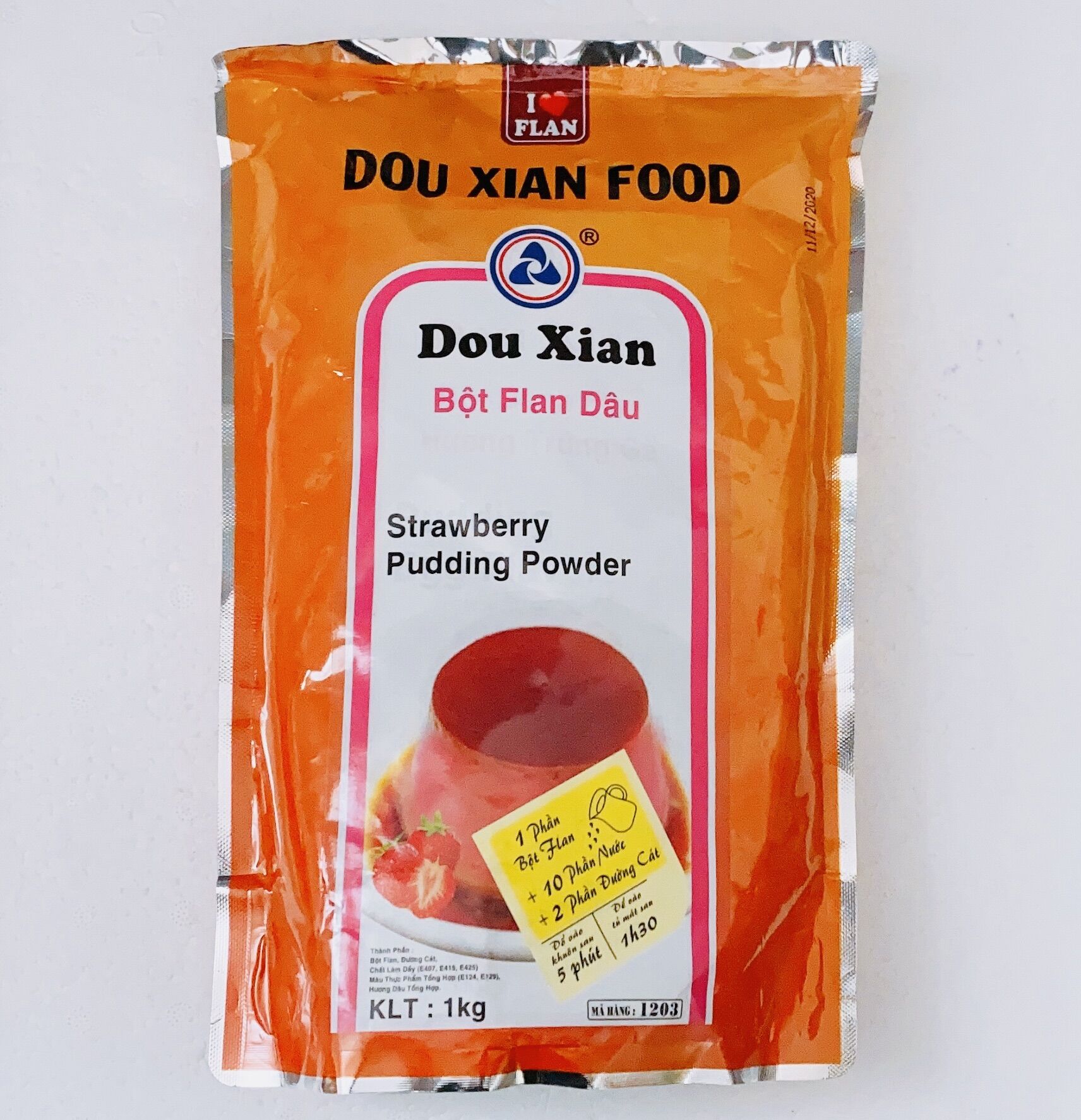 Bột pudding dâu Duo Xian 1kg