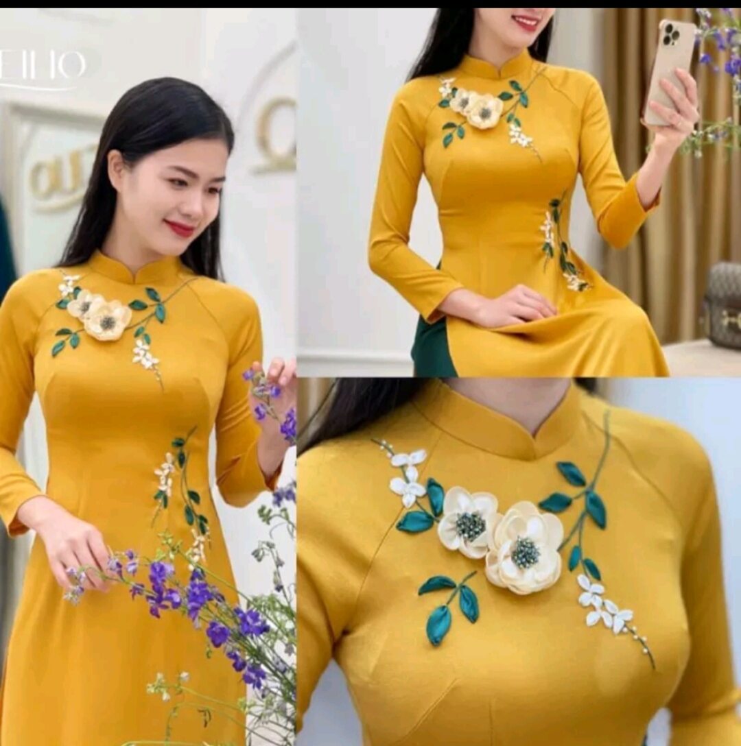 siêu phẩm Áo Dài lụa mỹ kết hoa