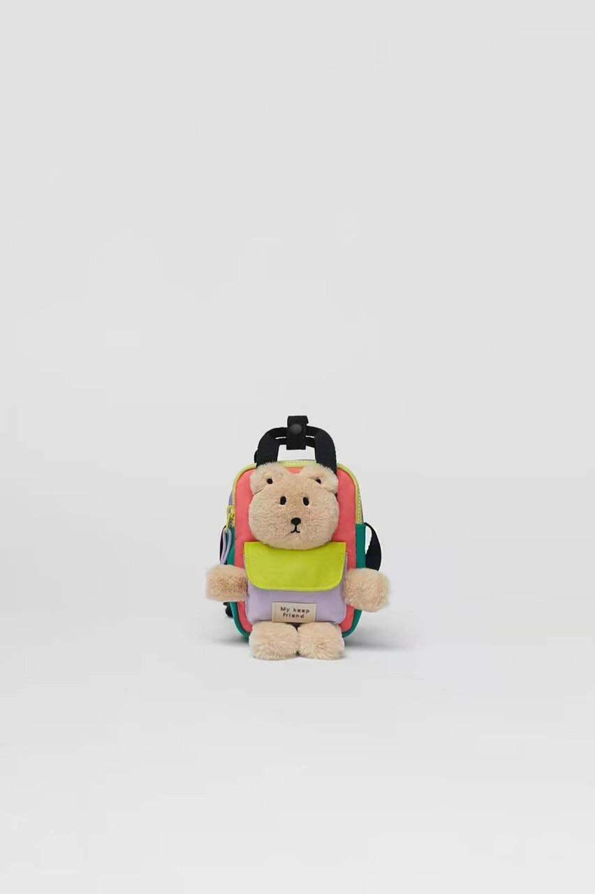 Túi zara đeo chéo gấu zara phối màu cho bé