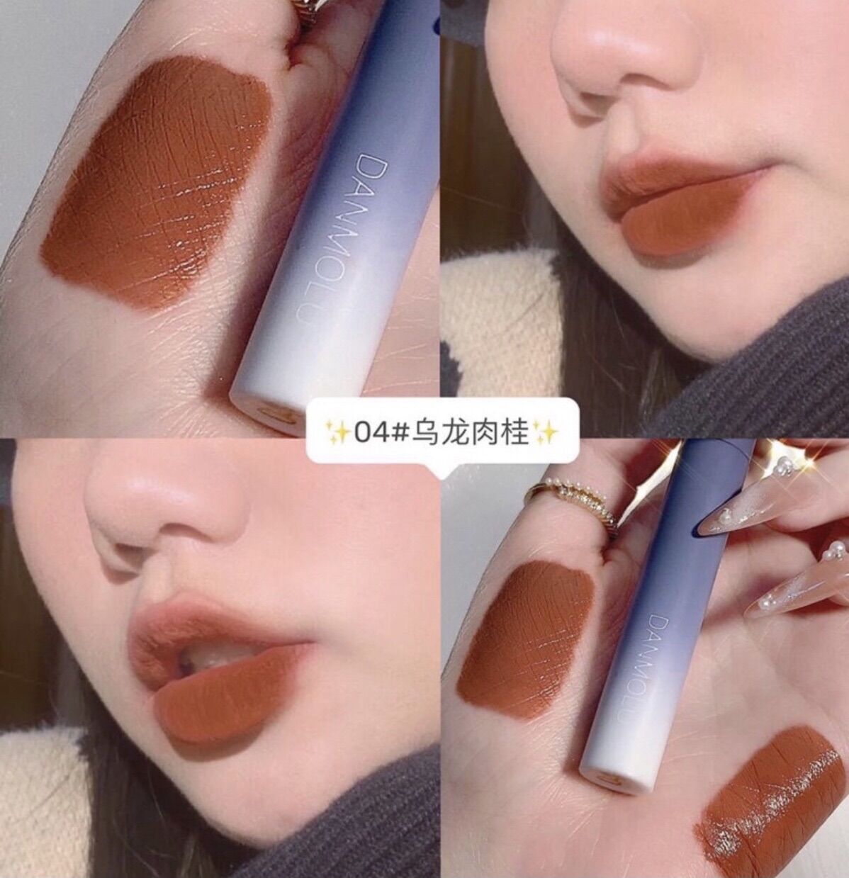 Set 5 Son Kem Lì DANMOLU Mềm Mịn Môi