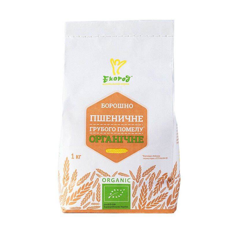 1kg Bột mì nguyên cám Hữu cơ Ecorod nhập khẩu Nga