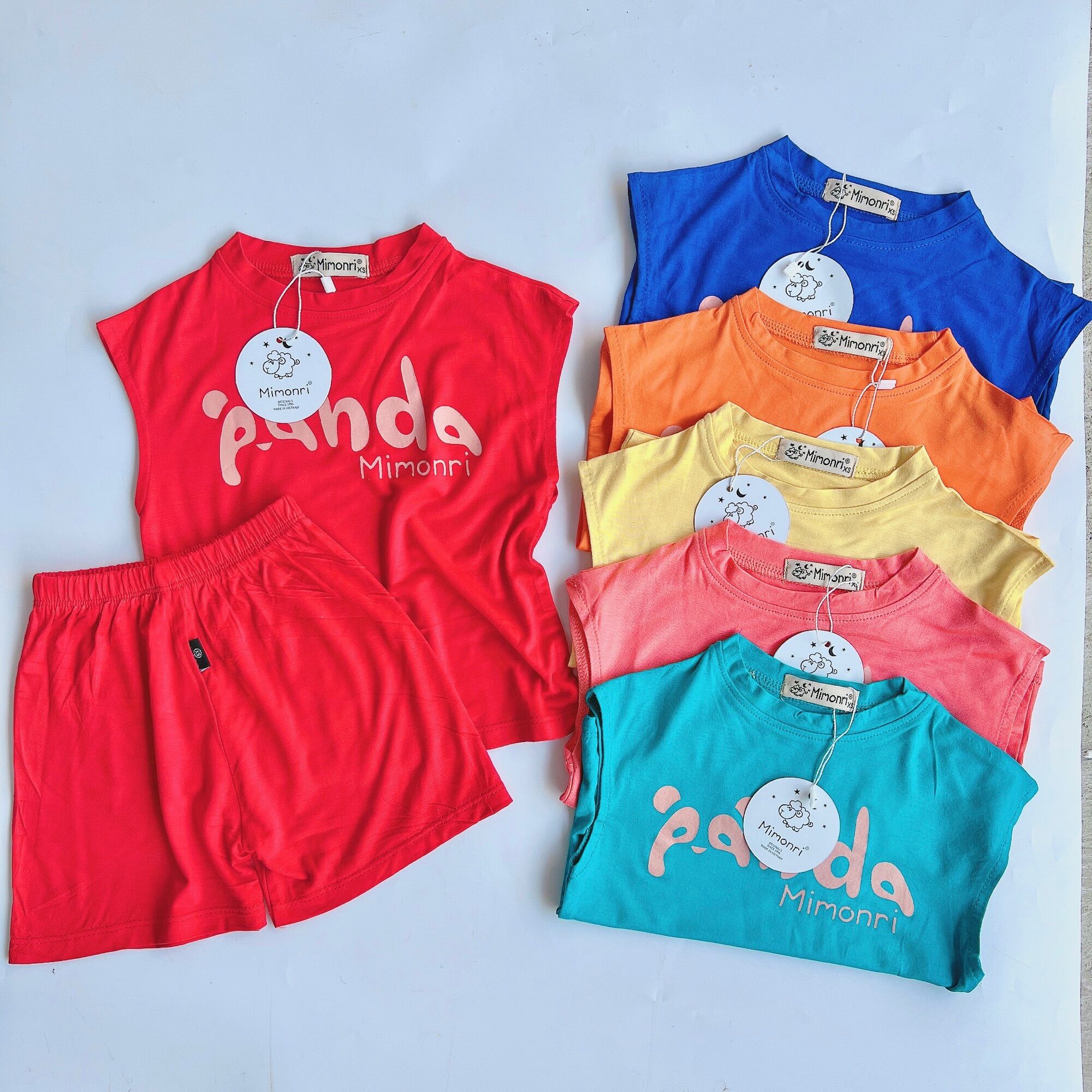 Bộ sát nách thun lạnh cho bé trai và bé gái 5-18kg