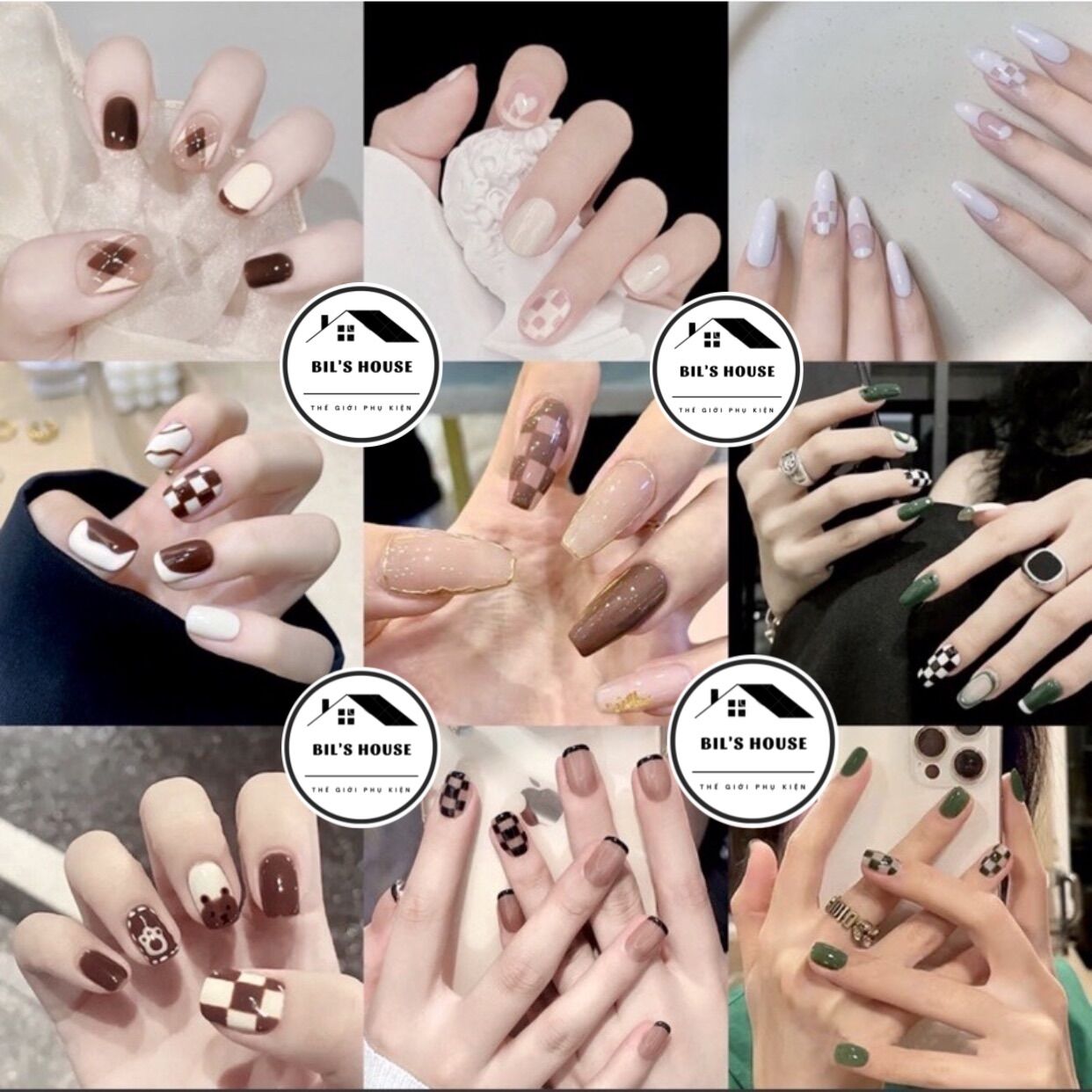 Bộ 24 móng giả💖beauty nail 💖 hoạ tiết đơn giản