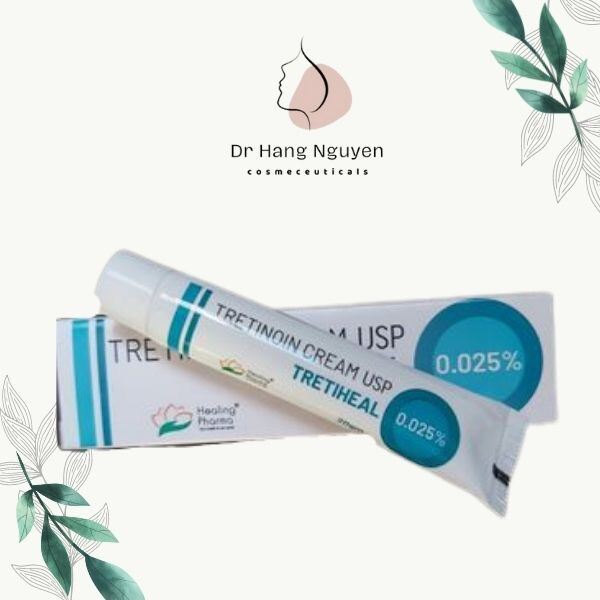 Kem Giảm Mụn Chống Lão Hoá Tretiheal - Tretinoin 0.025% Ấn Độ