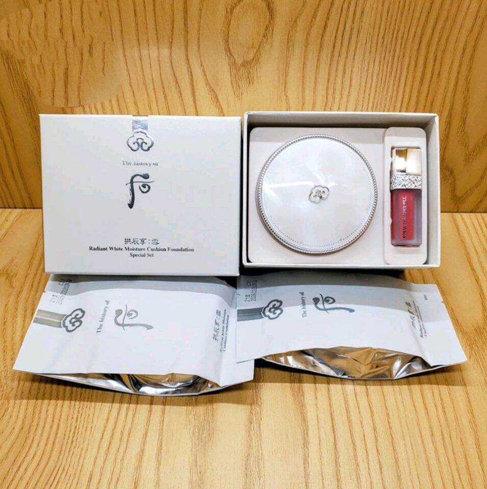Sale tách sét hộp chính-mẫu mới] phấn nước whoo trắng radiant white moisture cushion