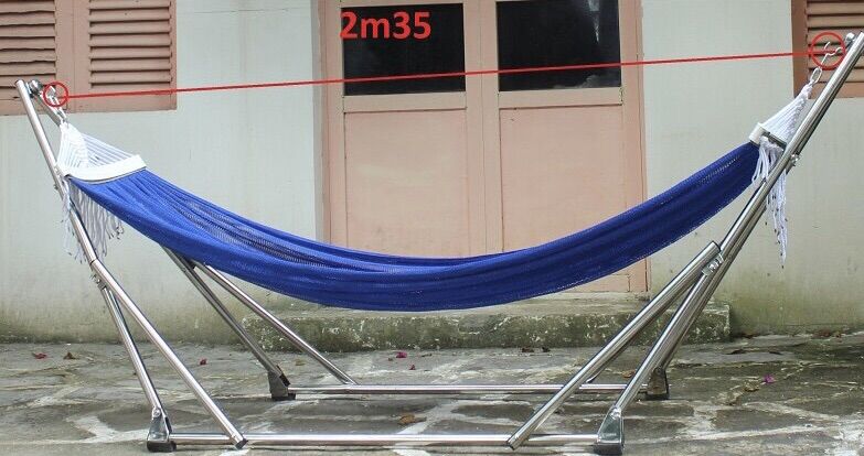 Võng lưới cán gổ 2 lớp cao cấp cỡ đại 030
