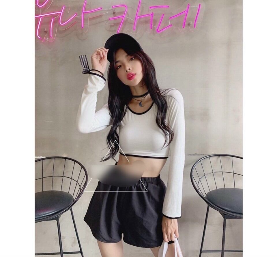 ÁO CROPTOP TAY DÀI CỔ TRÒN